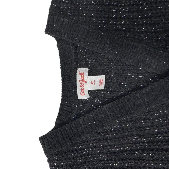 Toddler Girl 2T Sweater Bundle Lot Black Leopard Pink Soft Knit - Picture 9 of 16